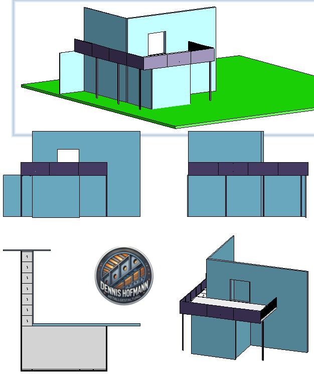 Detail einer Metallkonstruktion